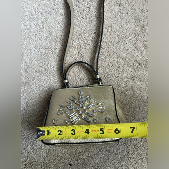 NWT ZARA Evening Gold and Rhinestones Bag - Picture 10 of 11
